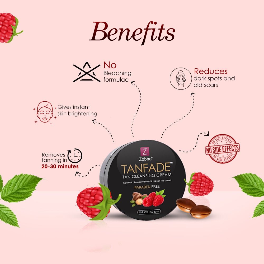 Tanfade Tan Cleansing Cream - Sun Tan Removal Cream - 50Gm