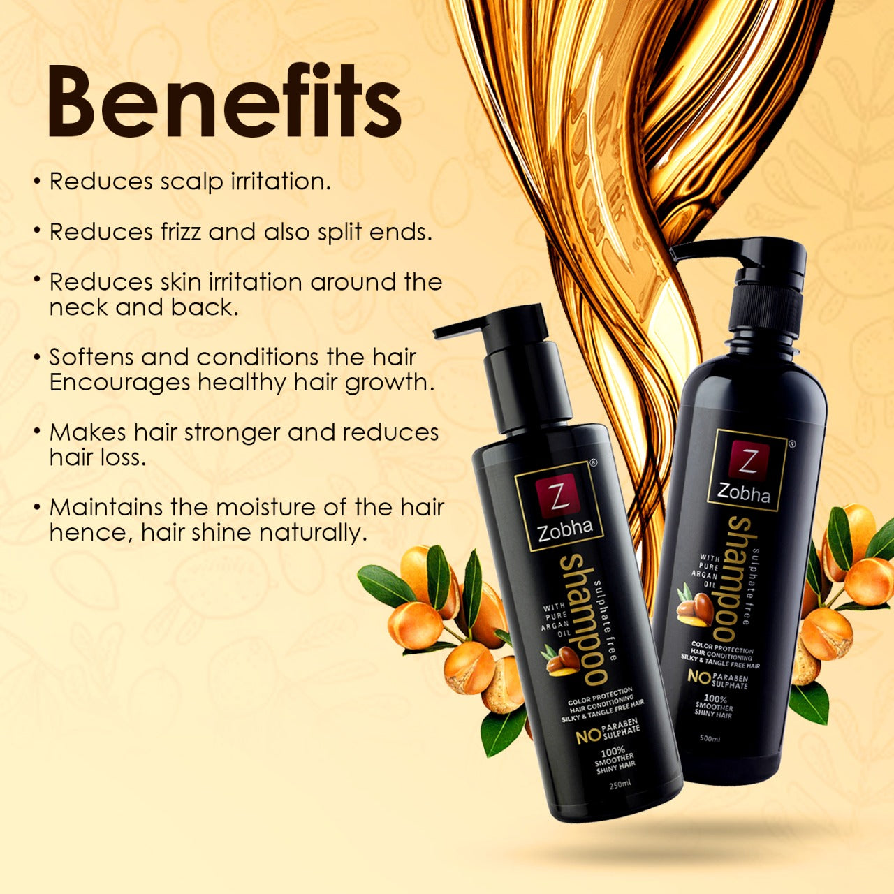 Argan Oil Shampoo - Paraben and Sulphate Free ~ 250ML