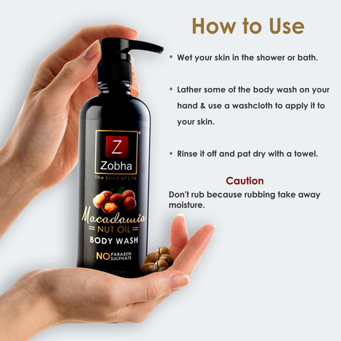 How To Use Zobha Macadamia Body Wash